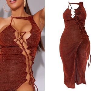 “Miss Sexy time” BRONZE SHEER DRESS ❤️‍🔥